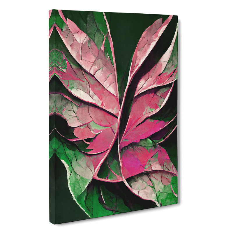 Abstract Leaf No.3 - Wall Art, Wrapped Canvas, 50cm H x 35cm W, No Matte