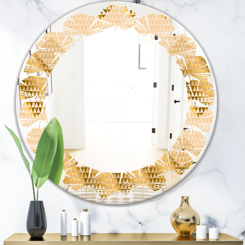 Miroir mural sans cadre Leaves, H 24 po x l 24 po