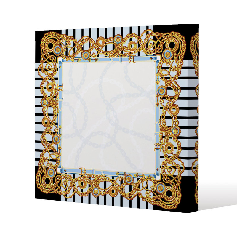 Chains Slim Style Canvas Print, 20 cm H x 20 cm W