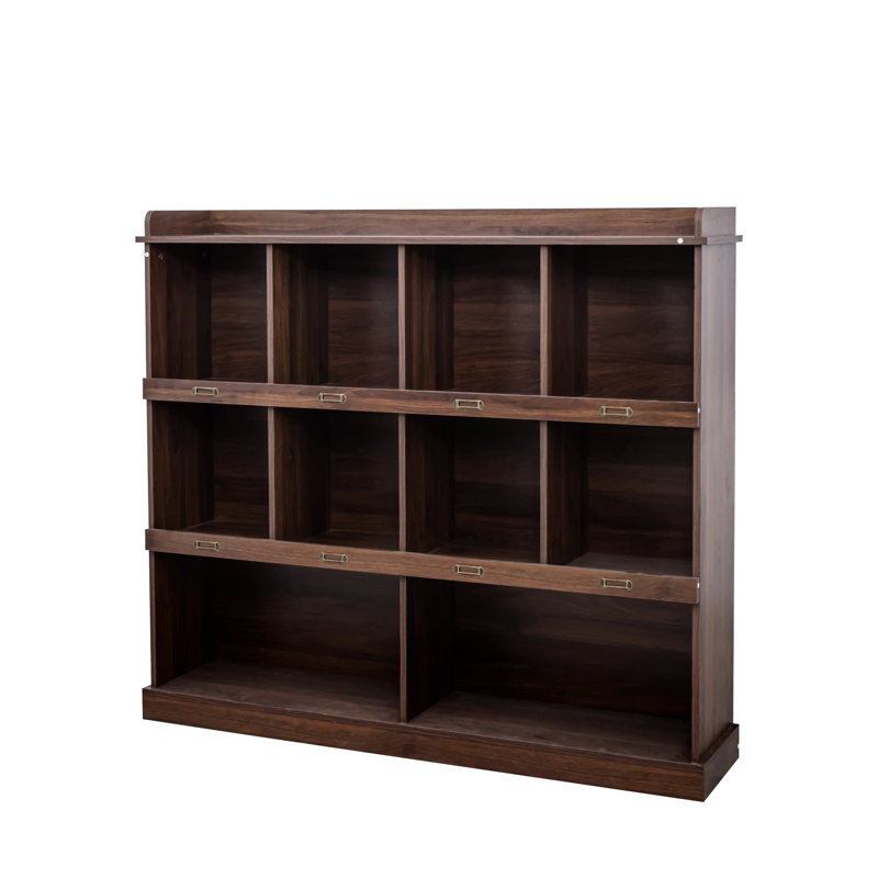Walnut 10-shelf Bookcase - Maximize Your Storage Space With Organization In Beautiful Tone Store Books, Photos, And Collectibles Elegantly
