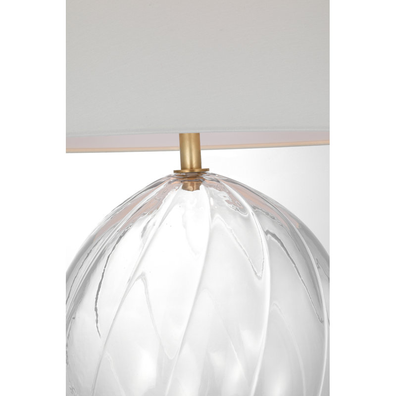 Talia Table Lamp, Clear Glass