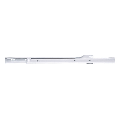 Glissières de tiroir à fermeture automatique de 22 po et capacité de 75 lb. Finition blanche