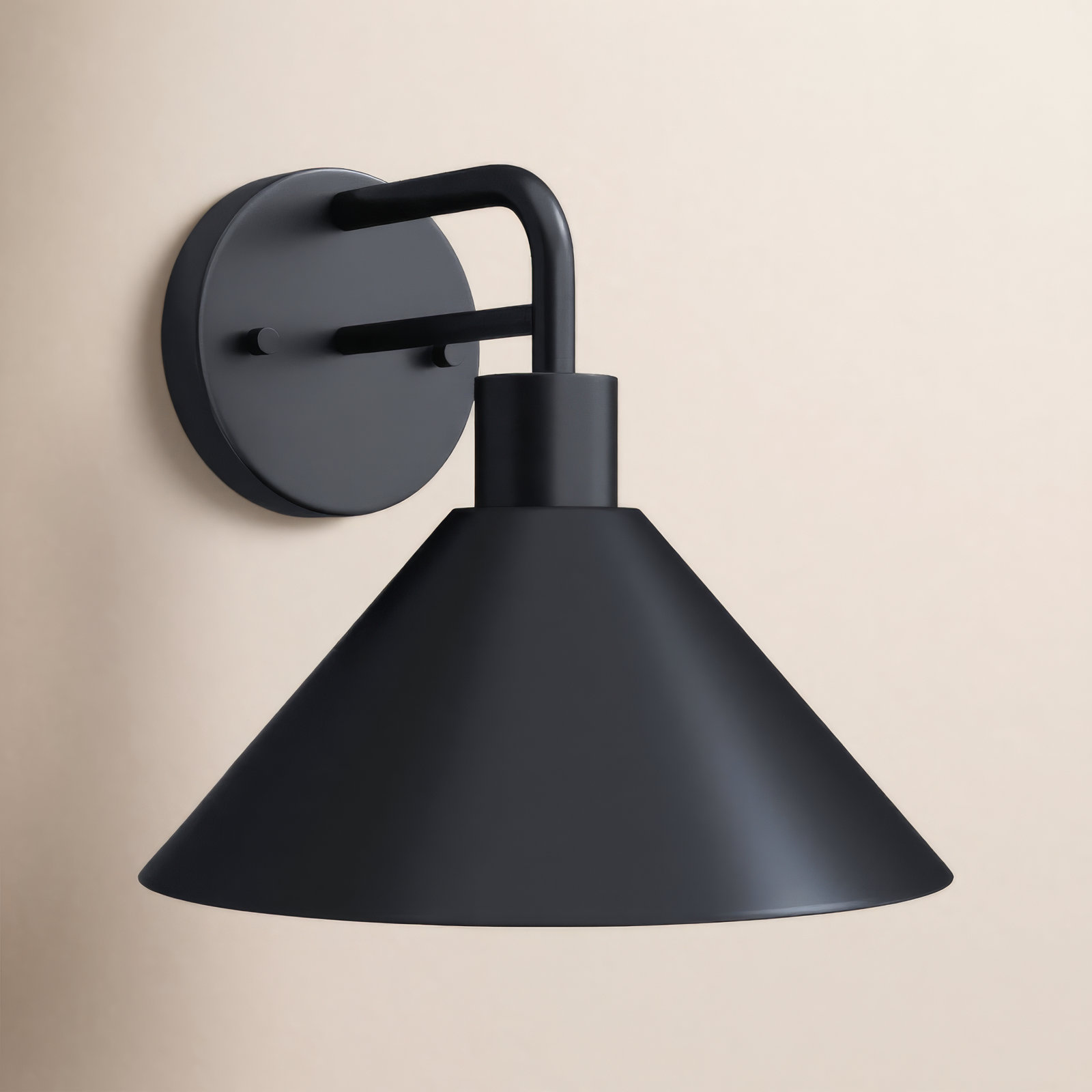 Fayra 1 - Light Industrial Wall Sconce, Black
