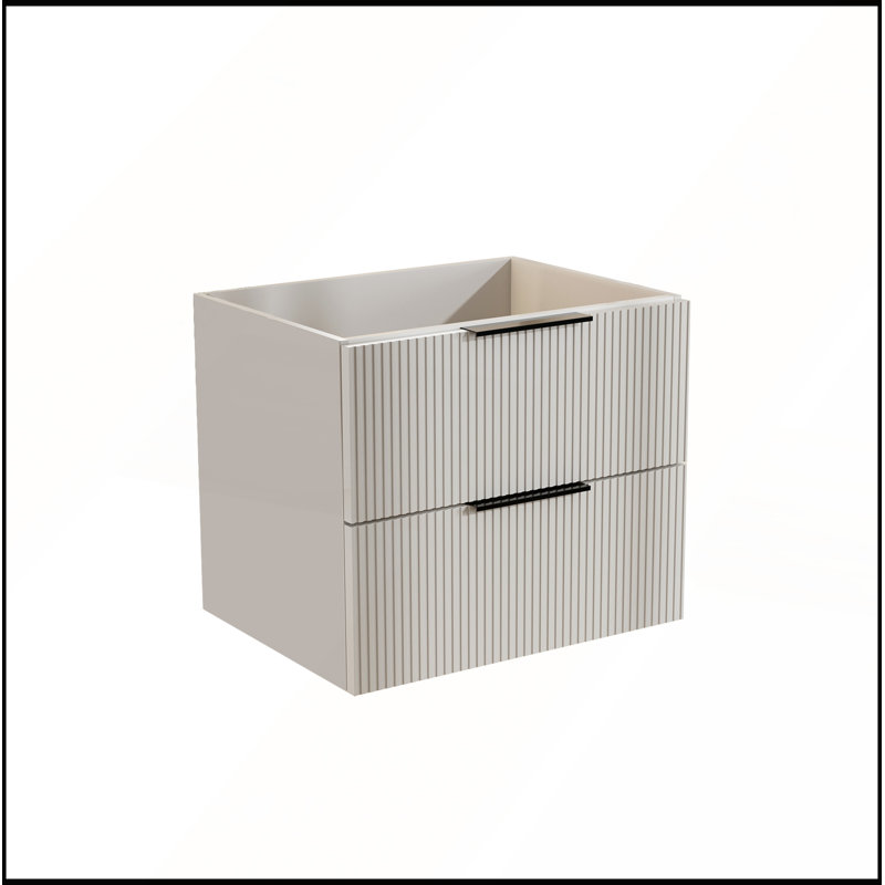 Meuble-lavabo flottant gris moderne de 24 po avec lavabo en céramique et tiroirs spacieux, imperméable et résistant à l'humidité