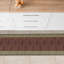 Tapis brun / doré lavable à la machine infroissable à bordure plate pour salon, couloir-1472773546