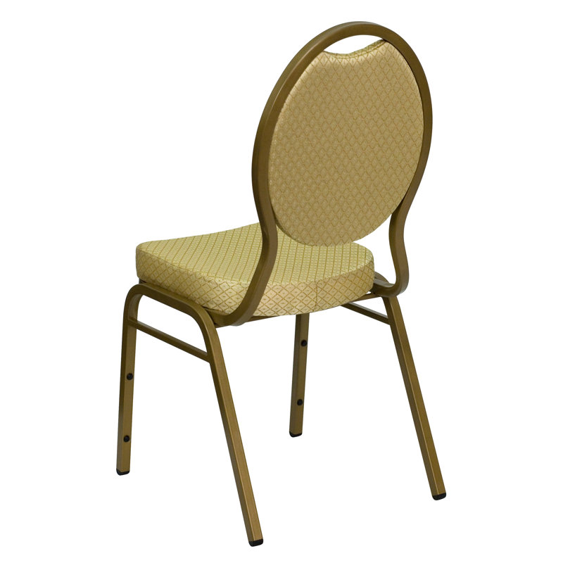 Chaise de banquet empilable Oliverson, À motif beige, Ensemble de 20