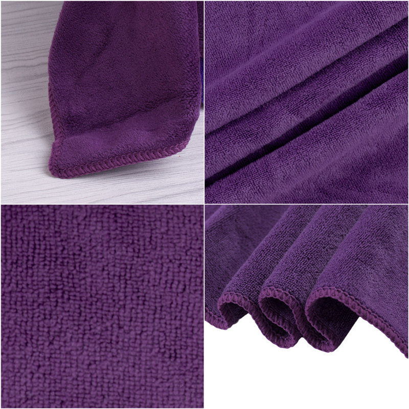 Ensemble de serviettes de bain en polyester 2 pièces Stoy Soft, Mauve foncé
