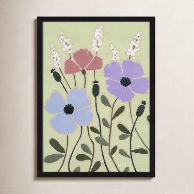 Maura "Woodblock Floral III" Print