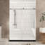 Porte de douche sans cadre, verre trempé transparent, l 56-60 po x H 76 po, finition nickel brossé-122279807