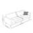 Caramel Retro Straight-Line Sofa