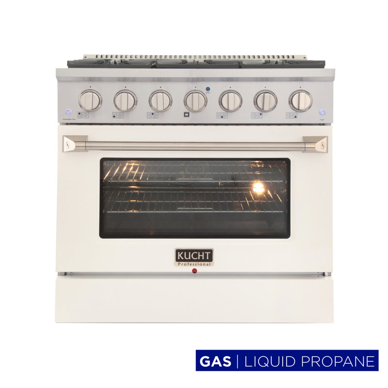 36" 5.2 Cu. Ft. Freestanding Gas, White, Liquid Propane
