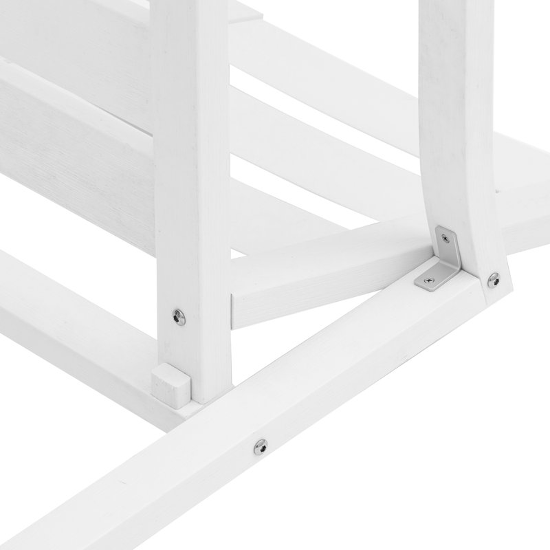 Ensemble de 2 chaises de patio pour salle à manger avec matériau HDPS, Blanc