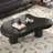 Modern Black Cloud  46" Coffee Table With 3 Legs For Living Room,Bedroom-1033036304