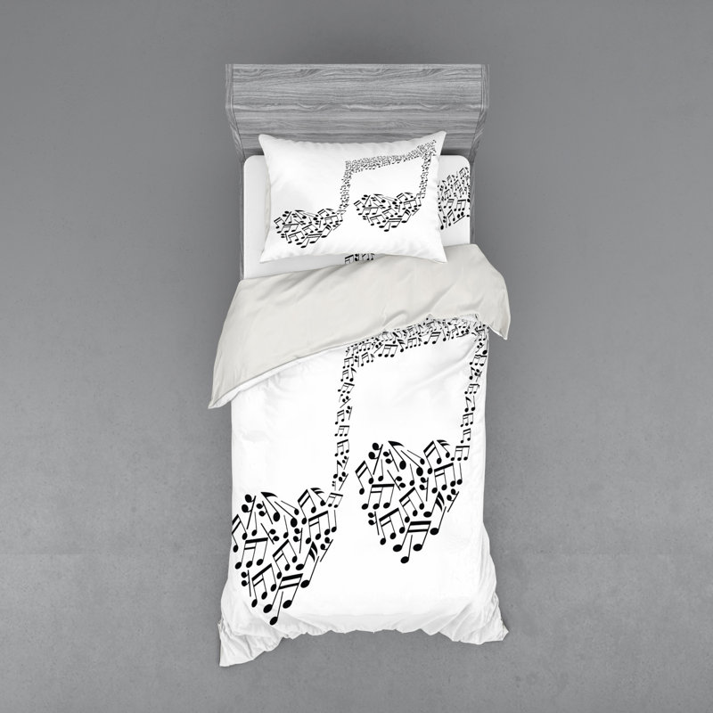 Ensemble de housse de couette music, Housse de couette simple + 6 pièces supplémentai