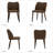 Upholstered Solid Wood Small Dining Chairs - Ergonomic Curve & Plush Padding for Multiple Spaces-1228368305