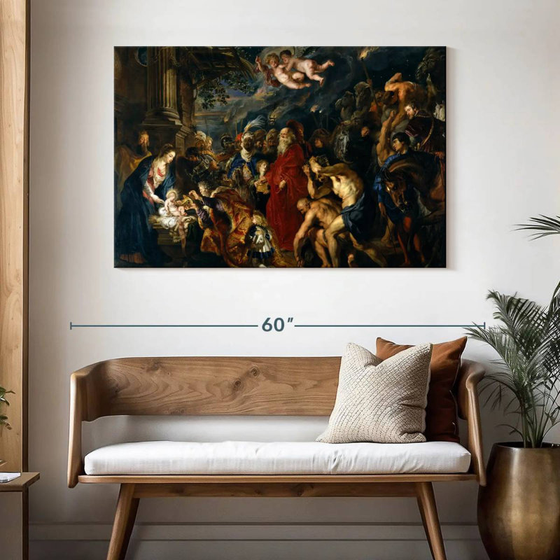 Leisha adoration des mages 1609, H 32 po x l 48 po