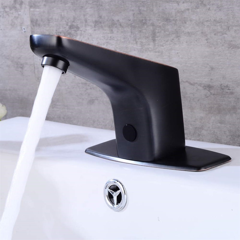 Oil Rubbed Bronze Automatic Sensor Faucet Elegant Touchless Design for Modern Bathrooms