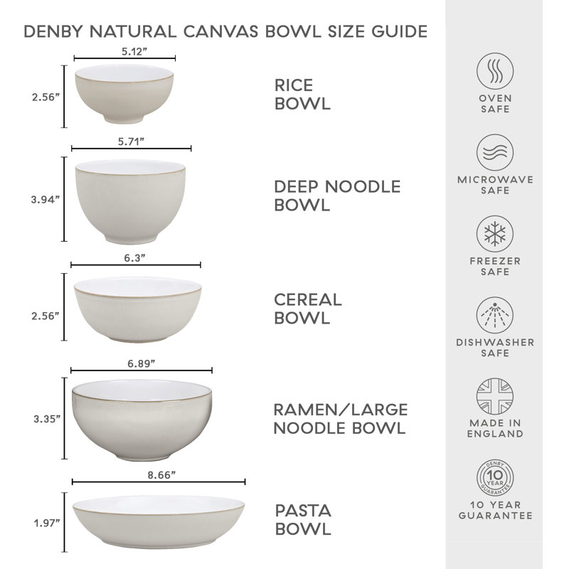 Natural Canvas Set Of 4 Textured Cereal Bowls