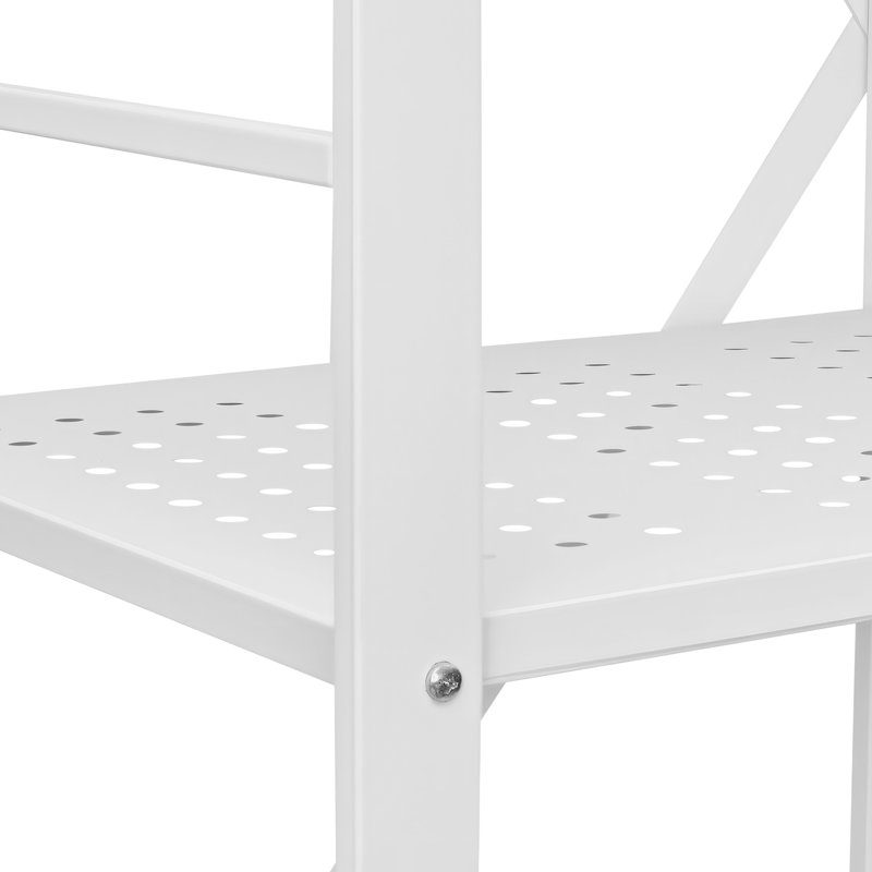 5 tablettes de rangement pliantes avec roulettes Cadre blanc sans assemblage Pieds détachables Capacité de 200 lb pliable pour les espaces restreints et pour une utilisation à l'intérieur