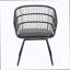 Ensemble de salle à manger d'extérieur en osier 7 pièces, table en rotin et chaises pour 6 pour terrasse, terrasse, porche, brun et noir