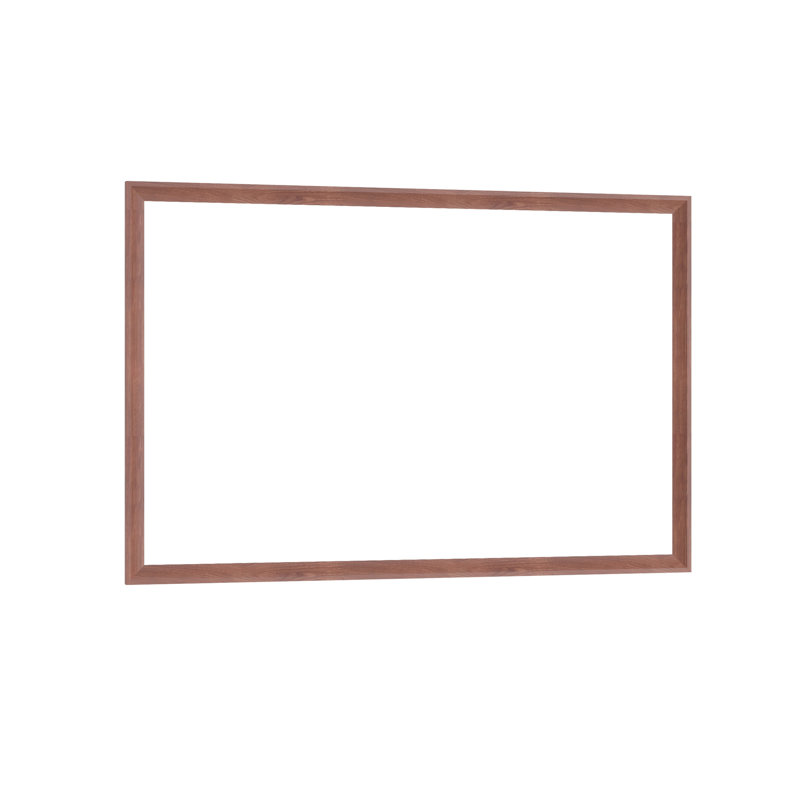 Extra Large 48'' X 32'' Bathroom Wall Mirror With Walnut - Coloured Aluminum Frame, All Round Clear View, Vertical Or Horizontal Hanging, Proof , Fast To Up 48"x32" Oversized Accented For Bathroom,