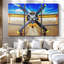 «Runway Biplane» sur toile-98978753