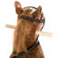 Jouet cheval à bascule en peluche réaliste - brun, polyester aventure