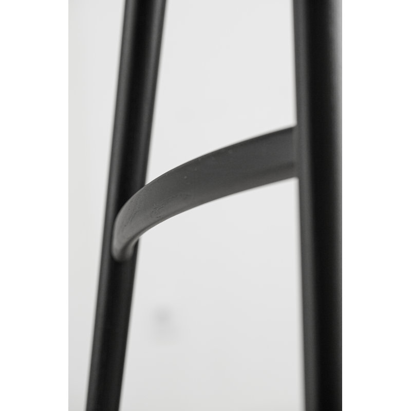 Anvil Chair With Back, Matte Black, Bar Stool (31” Seat Height)