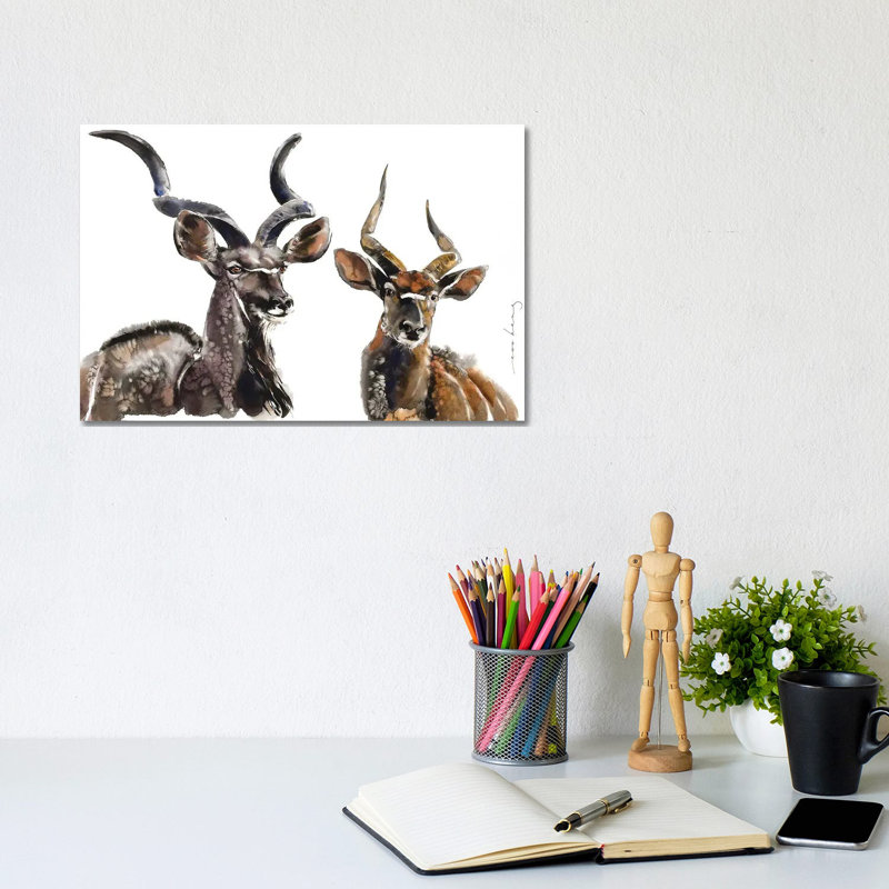 Antelope Charm 1 Piece Wrapped Canvas Painting, 20.32 cm H x 30.48 cm W