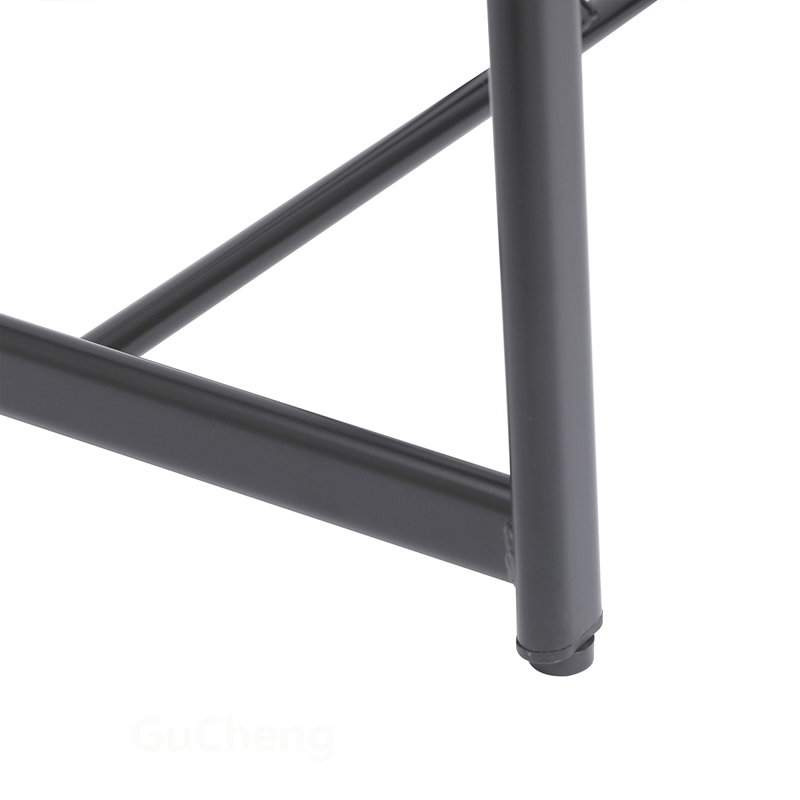 Ensemble de 3 tabourets de bar en métal robustes avec dossier confortable pour les espaces de repas et de divertissement