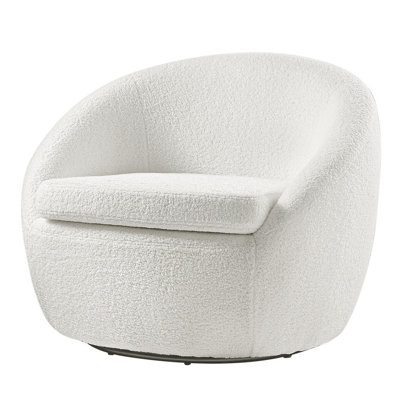 Clorinde Upholstered Swivel Armchair