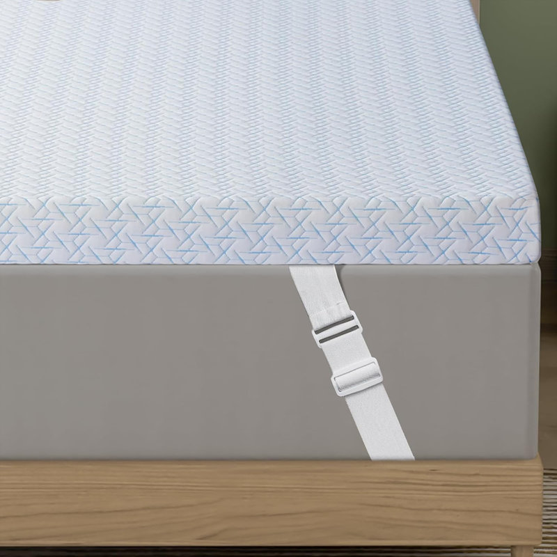 Surmatelas en mousse viscoélastique gélifiée, surmatelas extra ferme, 4", Double