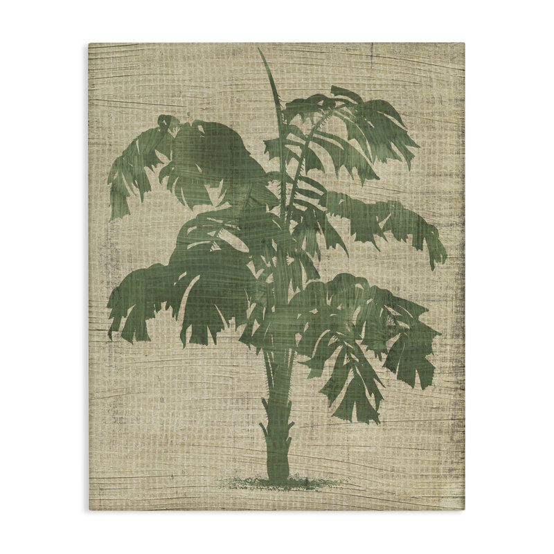  Art mural rétro sur toile, silhouette de plante par June Erica Vess, H 40 po x l 30 po