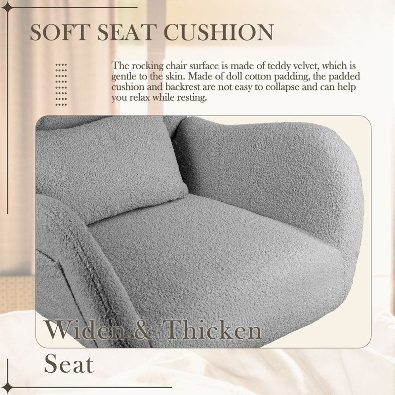 Fauteuil berçant Kahmar Teddy, Gris
