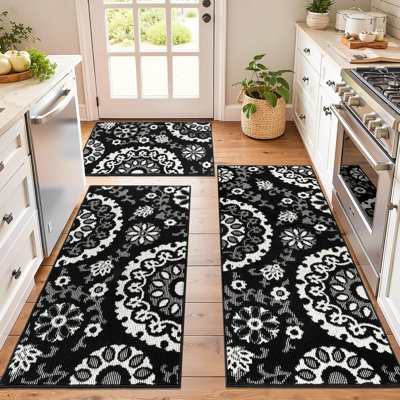 24"Wide Scratch-resistant Kitchen Mats (Set of 3)