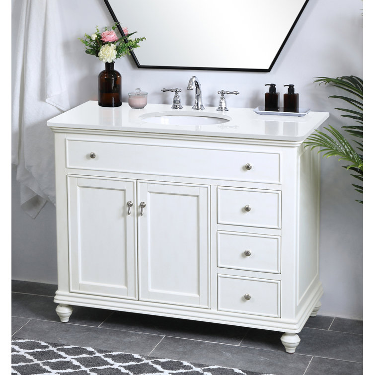 Otto 42'' Single Bathroom Vanity with Marble Top