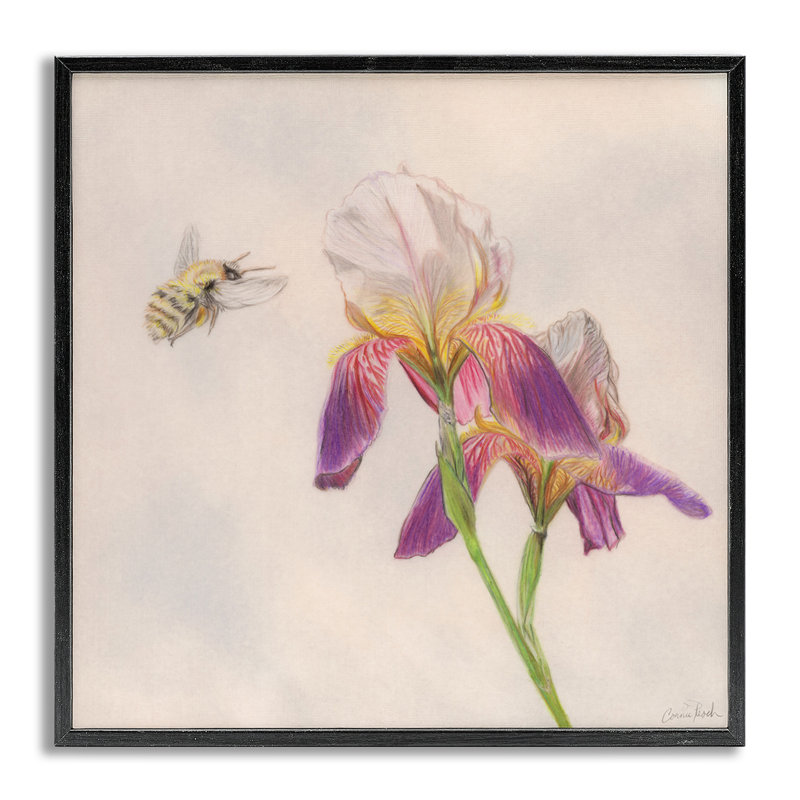 «Spring Offings», art de la giclée d'abeille par Connie Resch, Estampe numérique Farmhouse, H 12 po x l 12 po