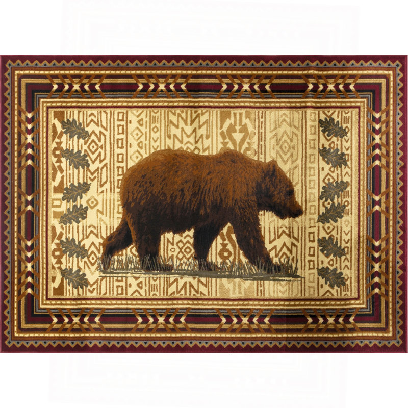 Multi Lodge Area Rug, Rectangle 7'10" x 10'3"