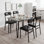 Ensemble de table de salle à manger, tables et chaises rembourrées, meubles de cuisine ou d'appartements peu encombrants