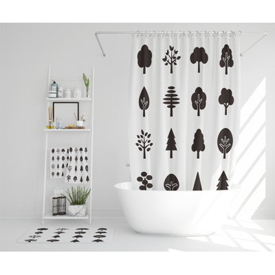 Netanel Polyester Shower Curtain Set