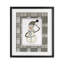 Hiver bonhomme de neige écossais vert, reproduction encadrée sous verre-671749988-671749990