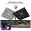 Parasol carré en porte-à-faux 10 'avec lumière solaire pivotante et pivotant en porte-à-faux 10'-67120587