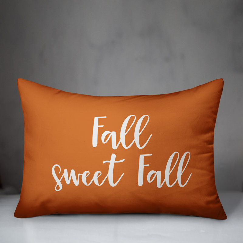 Reversible Throw Pillow, Orange