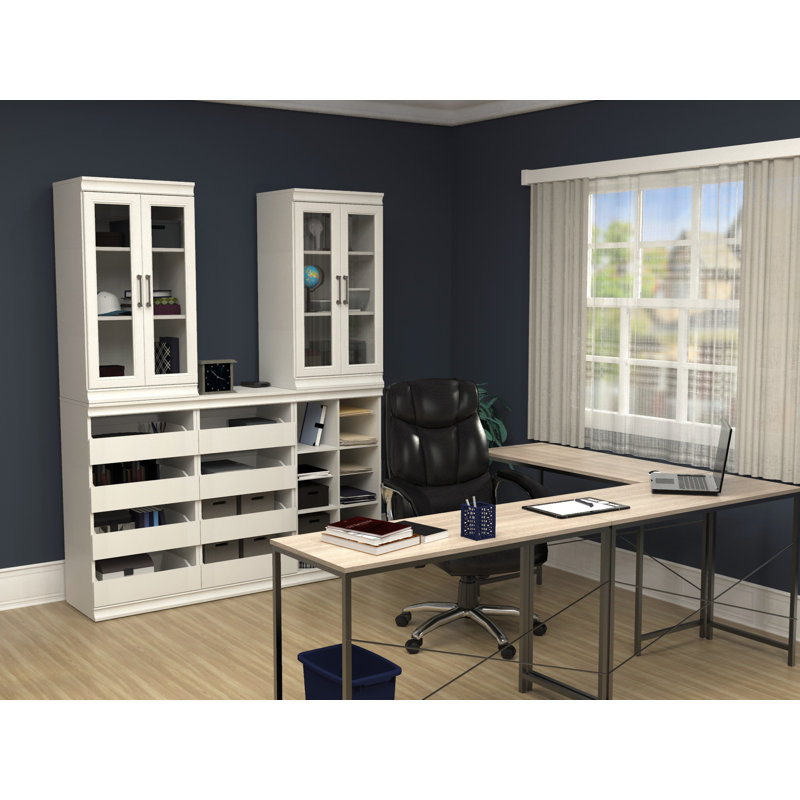 Modular Storage 21.38" W 4-Drawer Unit, White