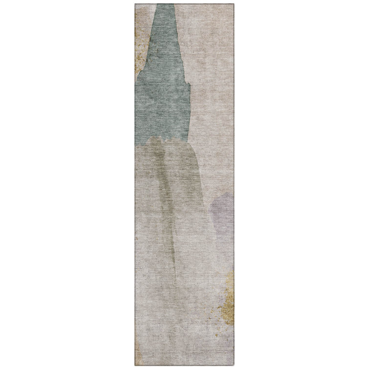 Machine Washable Indoor/Outdoor Xhevrie Beige Rug