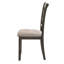 Ensemble de 2 chaises d'appoint beiges et grises patinées