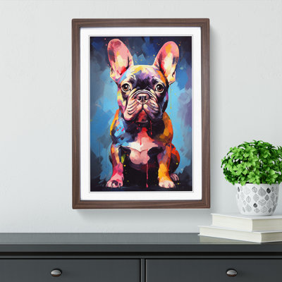 French Bulldog Contemporary Art - Framed Print