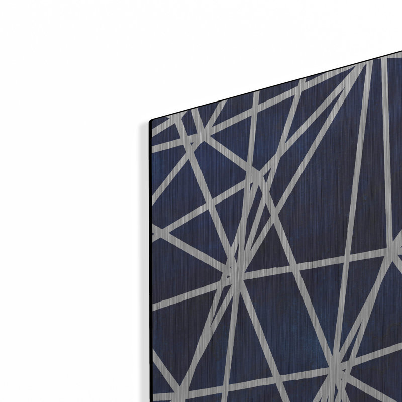 «Indigo Motif I» par Grace Popp, H 24 po x l 16 po