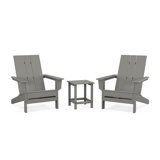 POLYWOOD by AllModern Outdoor Adirondack Chair With Table