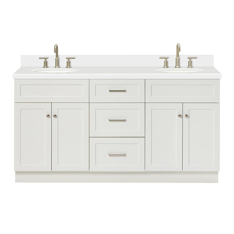 Ensemble de meuble-lavabo double 73 po Abell, Blanc, 73"